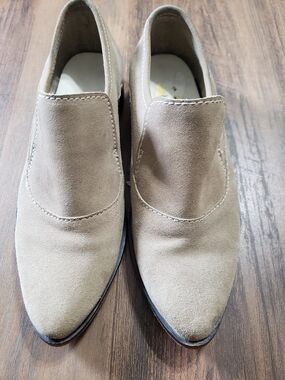Free People Men's Suede Slip-On Loafers — Light Brown